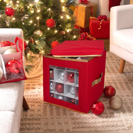 Simplify Small Ornament Storage Box with See-Through Window